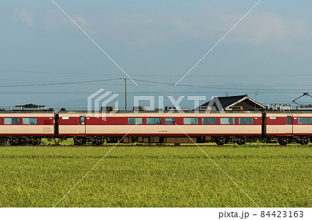 北陸本線　石動ー福岡　JR西日本　489系　H03編成（金沢）　⑥　モハ489-20　海側 84423163