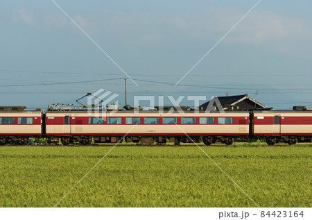 北陸本線　石動ー福岡　JR西日本　489系　H03編成（金沢）　⑦　モハ488-13　海側 84423164