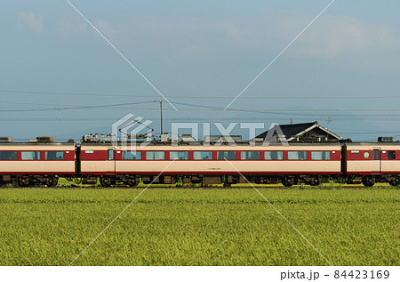北陸本線　石動ー福岡　JR西日本　489系　H03編成（金沢）　⑤　モハ488-205　海側 84423169