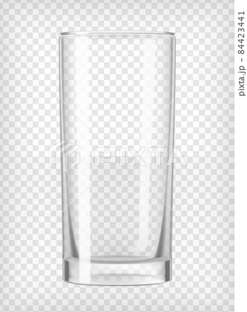 Beer glass with transparency, realistic vector illustration 84423441