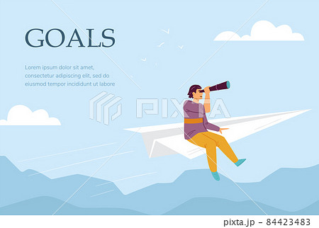 Goals and targets for business concept of website, flat vector illustration. Goals and targets for business concept of website, flat vector illustration. 84423483