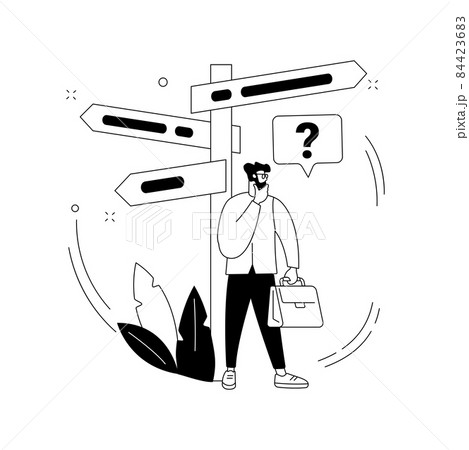 Decision making abstract concept vector illustration. Decision making abstract concept vector illustration. 84423683