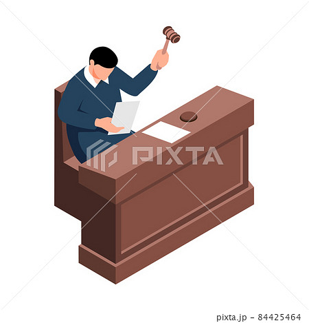 Judge With Gavel Composition 84425464