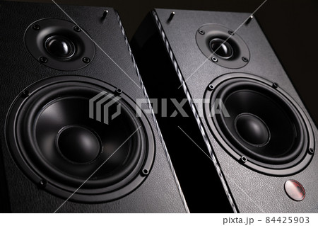 fashion photo of a stylish hi-end speaker system for professionals and connoisseurs of high-quality 84425903