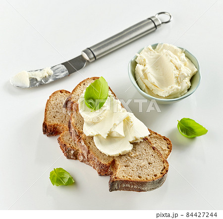 bread slices with cream cheese bread slices with cream cheese 84427244