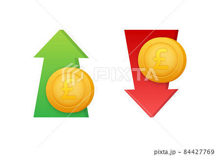 Up and Down Pound Sign on white background. Vector stock illustration 84427769