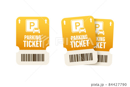 Parking tickets, great design for any purposes. Parking zone. Vector stock illustration 84427790