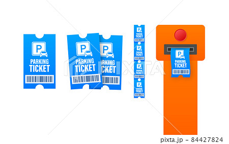 Parking tickets, great design for any purposes. Parking zone. Vector stock illustration 84427824