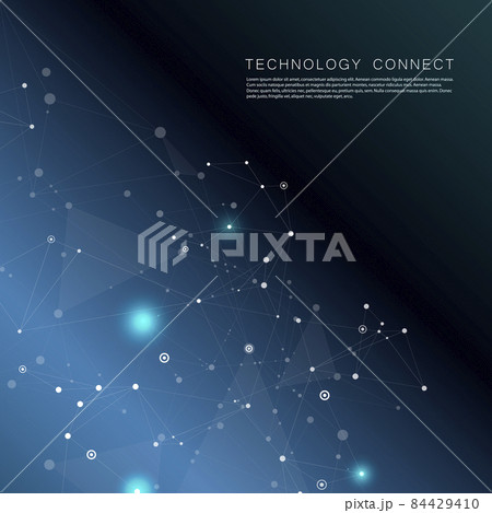 Abstract blue color science background with connection dots and lines Abstract blue color science background with connection dots and lines 84429410