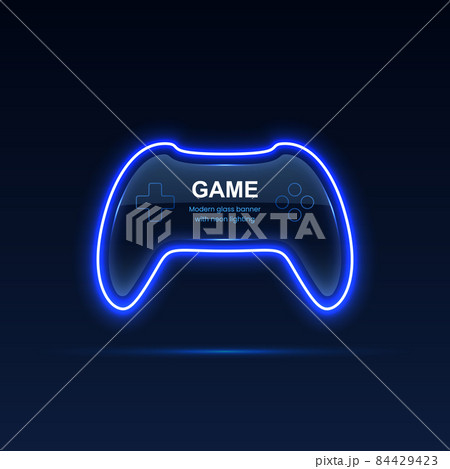 Neon game controller. Gaming gamepad. Vector eps10. Neon game controller. Gaming gamepad. Vector eps10. 84429423