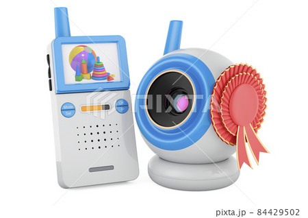 Baby cam and audio baby monitor with best choice badge, 3D rendering 84429502