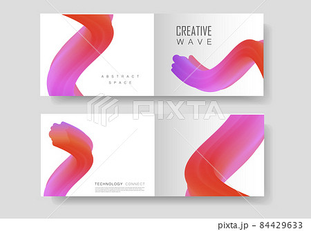Vector wave abstract background. Design brochure template 84429633