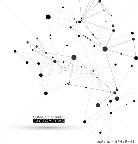 Polygonal abstract background with connected line and dots. Modern technological design for future world projects 84429741