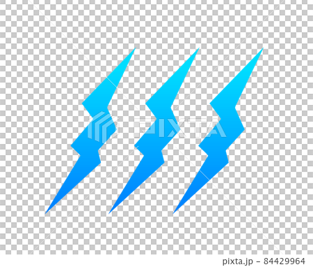 青い爪痕のシルエットのイラスト素材