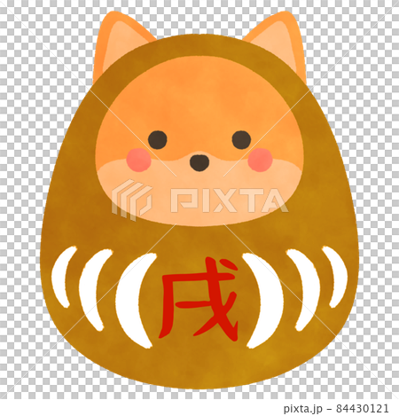 狗年生肖達摩狗插畫素材 84430121