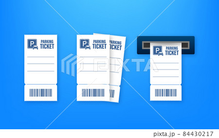 Parking tickets, great design for any purposes. Parking zone. Vector stock illustration 84430217
