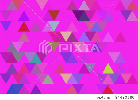 Magenta background and other colorful triangles. Vector triangles backdrop. Creative design template for celebration and season decoration. A backing of mosaic triangles for branding, calendar 84430980