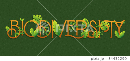 Biodiversity green plant leaf banner sign Biodiversity green plant leaf banner sign 84432290