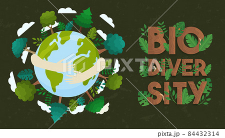 Biodiversity green concept hands hugging earth 84432314