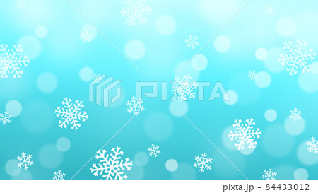 雪の結晶と光のボケの背景デザイン 84433012