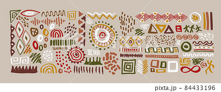 African art shape collection ethinc symbol isolated 84433196