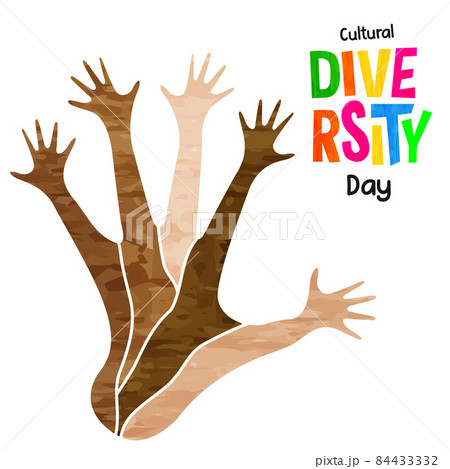 Cultural Diversity Day banner diverse hand team 84433332