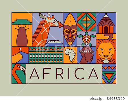 Africa continent travel safari wildlife concept 84433340