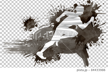 一名男子大力奔跑的圖像插圖(剪影) 一名男子大力奔跑的圖像插圖(剪影) 84433986