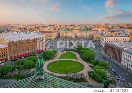 St. Petersburg city skyline from top view cityscape of Russia St. Petersburg city skyline from top view cityscape of Russia 84434526