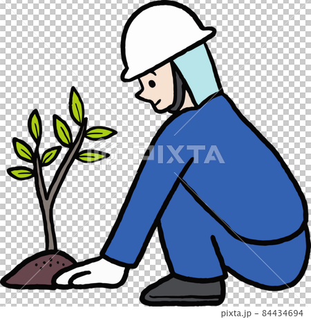 植樹插畫素材 84434694