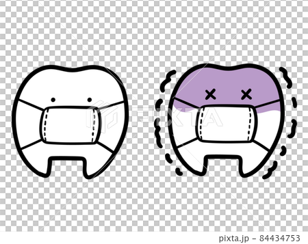 Handwritten style illustration set of cute tooth characters that cause periodontal disease and tooth decay Handwritten style illustration set of cute tooth characters that cause periodontal disease and tooth decay 84434753