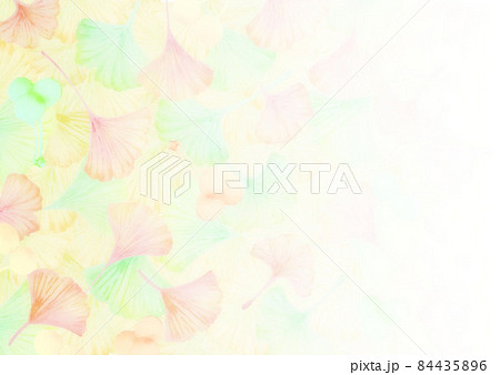 カラフルなイチョウの水彩画が左から右へ白くなるグラデーション背景素材 黄系 横 他色有 カラフルなイチョウの水彩画が左から右へ白くなるグラデーション背景素材 黄系 横 他色有 84435896