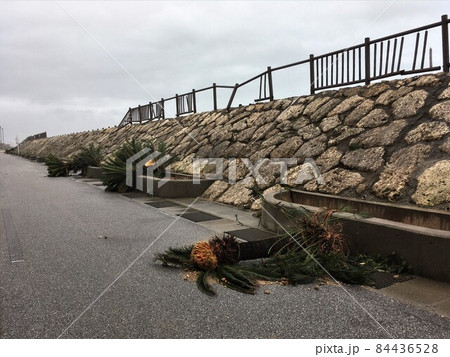 沖縄の台風被害 84436528