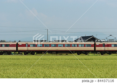 北陸本線　石動ー福岡　JR西日本　489系　H04編成（金沢）　③　モハ489-2　海側 84437116