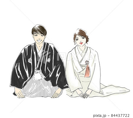 ウエディング　新郎新婦　ウエルカムボードにもおすすめです 84437722