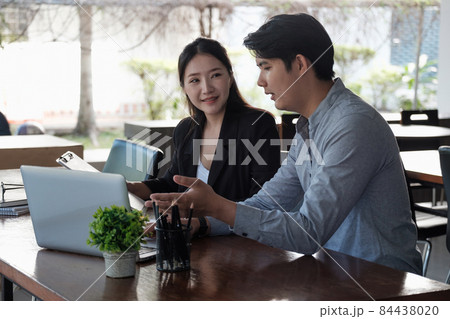 Business people are meeting for analysis data figures to plan business strategies. Business discussing concept 84438020