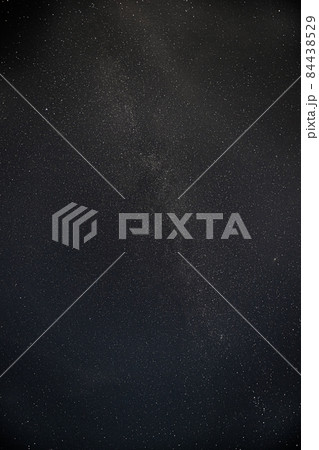 Real Night Sky Stars With Milky Way Galaxy. Natural Starry Sky Black Background 84438529