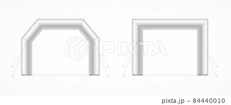 Realistic Detailed 3d White Square Inflatable Archway Set. Vector Realistic Detailed 3d White Square Inflatable Archway Set. Vector 84440010
