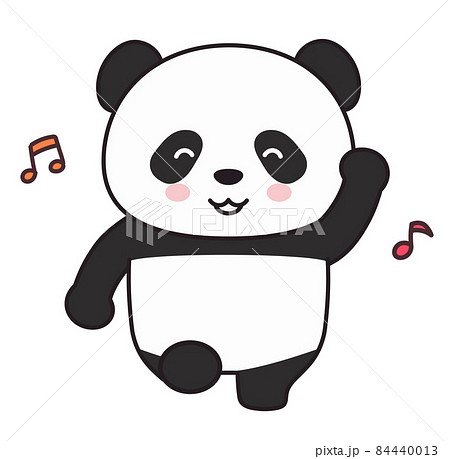 踊る楽しそうなパンダのイラストのイラスト素材 [84440013] - PIXTA
