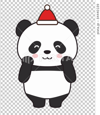 A fun illustration of a panda wearing a Santa hat A fun illustration of a panda wearing a Santa hat 84440189