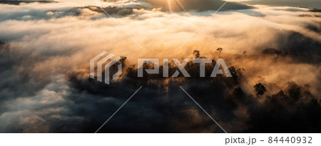Sunrise above the fog ,Flying above the clouds sunrise and fog Sunrise above the fog ,Flying above the clouds sunrise and fog 84440932