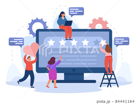 Team of analysts working on brand reputation in social media 84441164