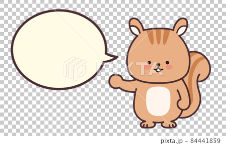 Illustration of a balloon and a cute squirrel 84441859