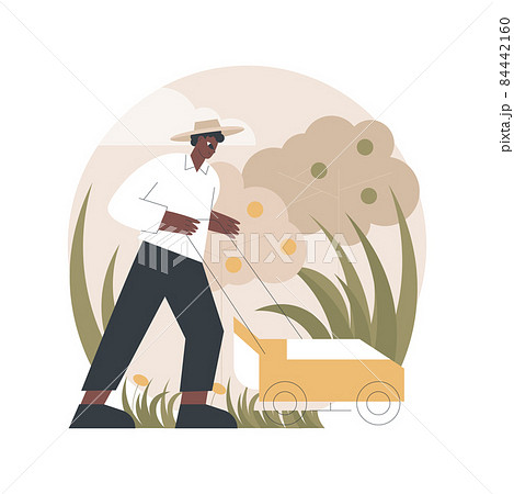 Lawn mowing service abstract concept vector illustration. 84442160