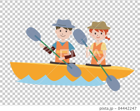 Canoe leisure play couple 84442247