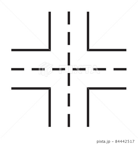 crossroads icon vector for graphic design, logo, website, social media, mobile app, UI 84442517