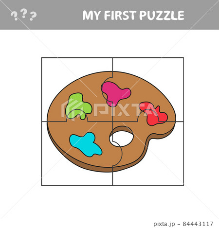 Jigsaw puzzle, education game for children, Art palette 84443117