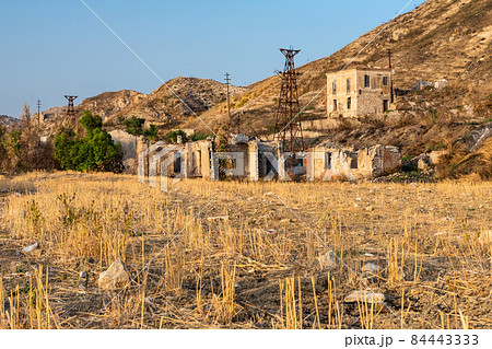 Abandoned sulphur mining complex Trabia Tallarita in Riesi, Sicily, Italy Abandoned sulphur mining complex Trabia Tallarita in Riesi, Sicily, Italy 84443333