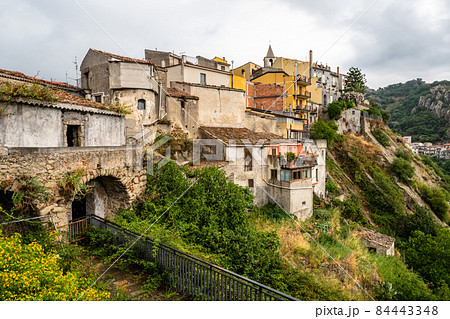 View of the medieval village of Motta Sant' Anastasia in sicily View of the medieval village of Motta Sant' Anastasia in sicily 84443348
