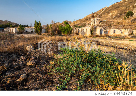 Abandoned sulphur mining complex Trabia Tallarita in Riesi, Sicily, Italy Abandoned sulphur mining complex Trabia Tallarita in Riesi, Sicily, Italy 84443374